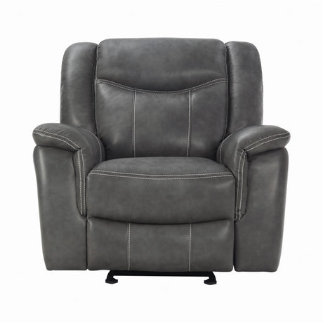 Conrad Upholstered Motion Glider Recliner Grey - Ella Furniture