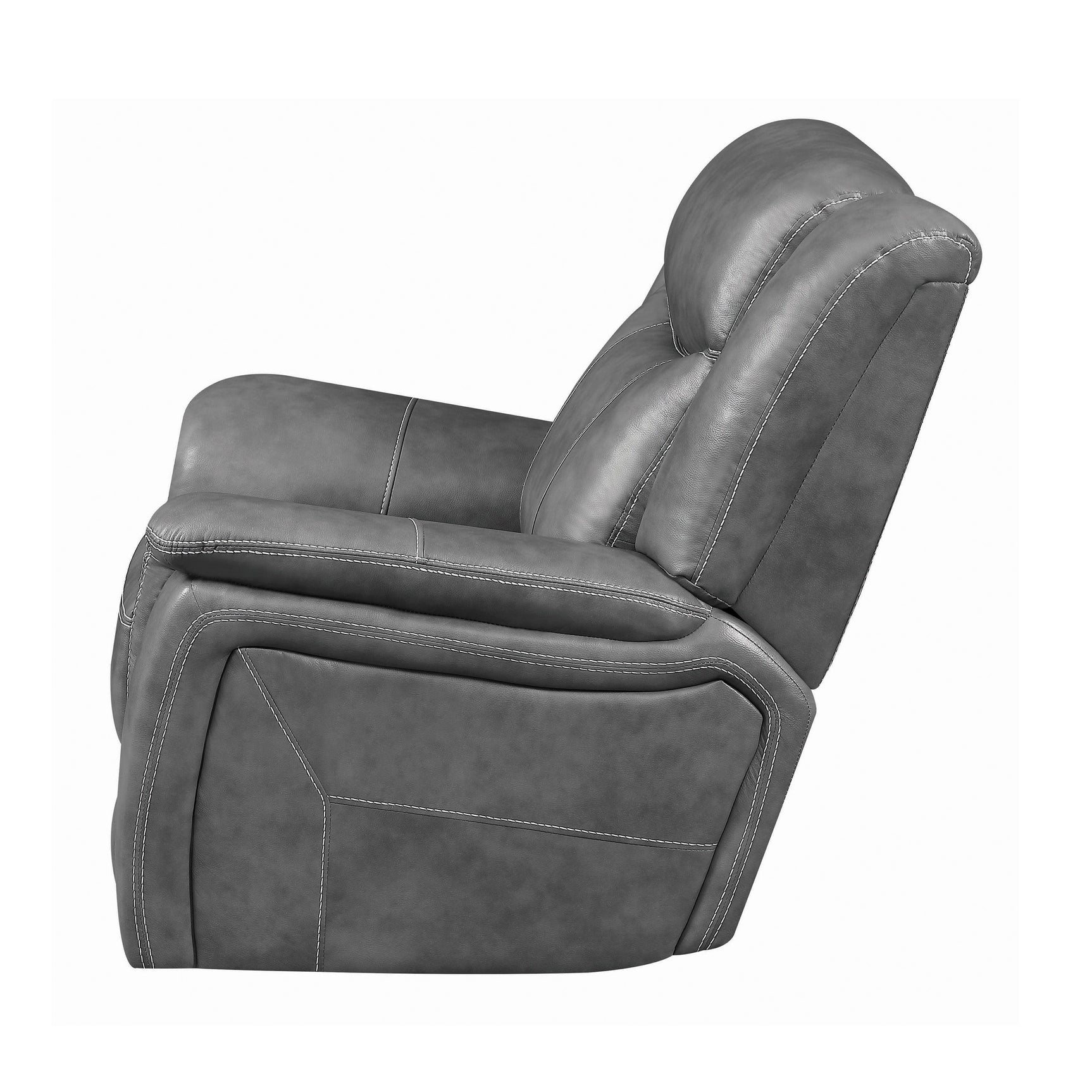 Conrad Upholstered Motion Glider Recliner Grey - Ella Furniture