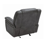 Conrad Upholstered Motion Glider Recliner Grey - Ella Furniture