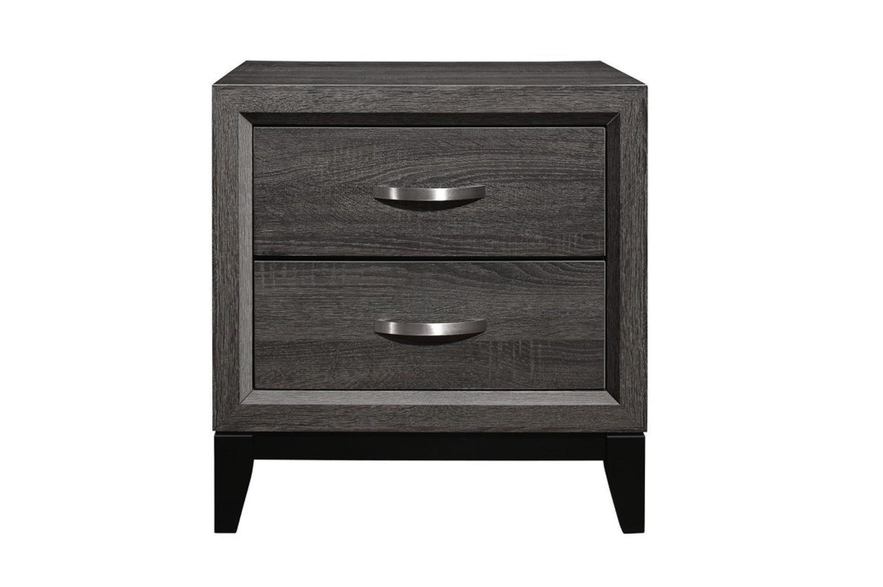 Davi Nickel Wood Modern Sleek Contemporary Solid Wood Platform Bedroom Set - Ella Furniture