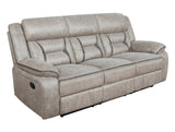 Greer Upholstered Tufted Back Motion Sofa - Ella Furniture