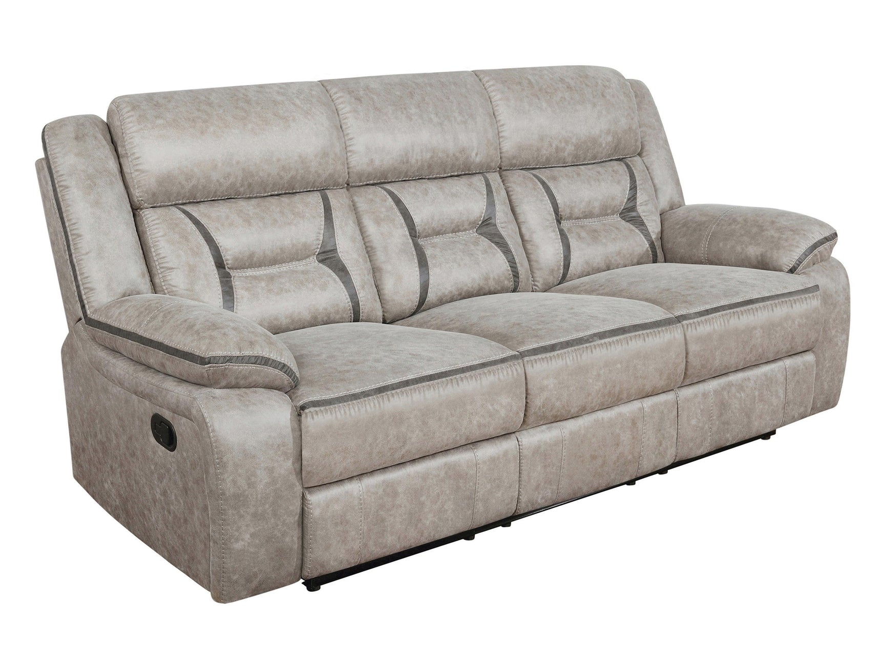Greer Upholstered Tufted Back Motion Sofa - Ella Furniture