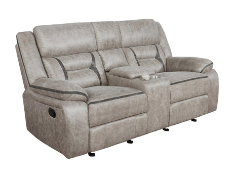 Greer Upholstered Tufted Back Motion Sofa - Ella Furniture