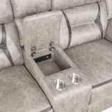 Greer Upholstered Tufted Back Glider Loveseat - Ella Furniture