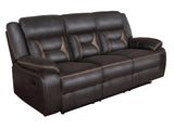 Greer Upholstered Tufted Back Motion Sofa 651354 - Ella Furniture