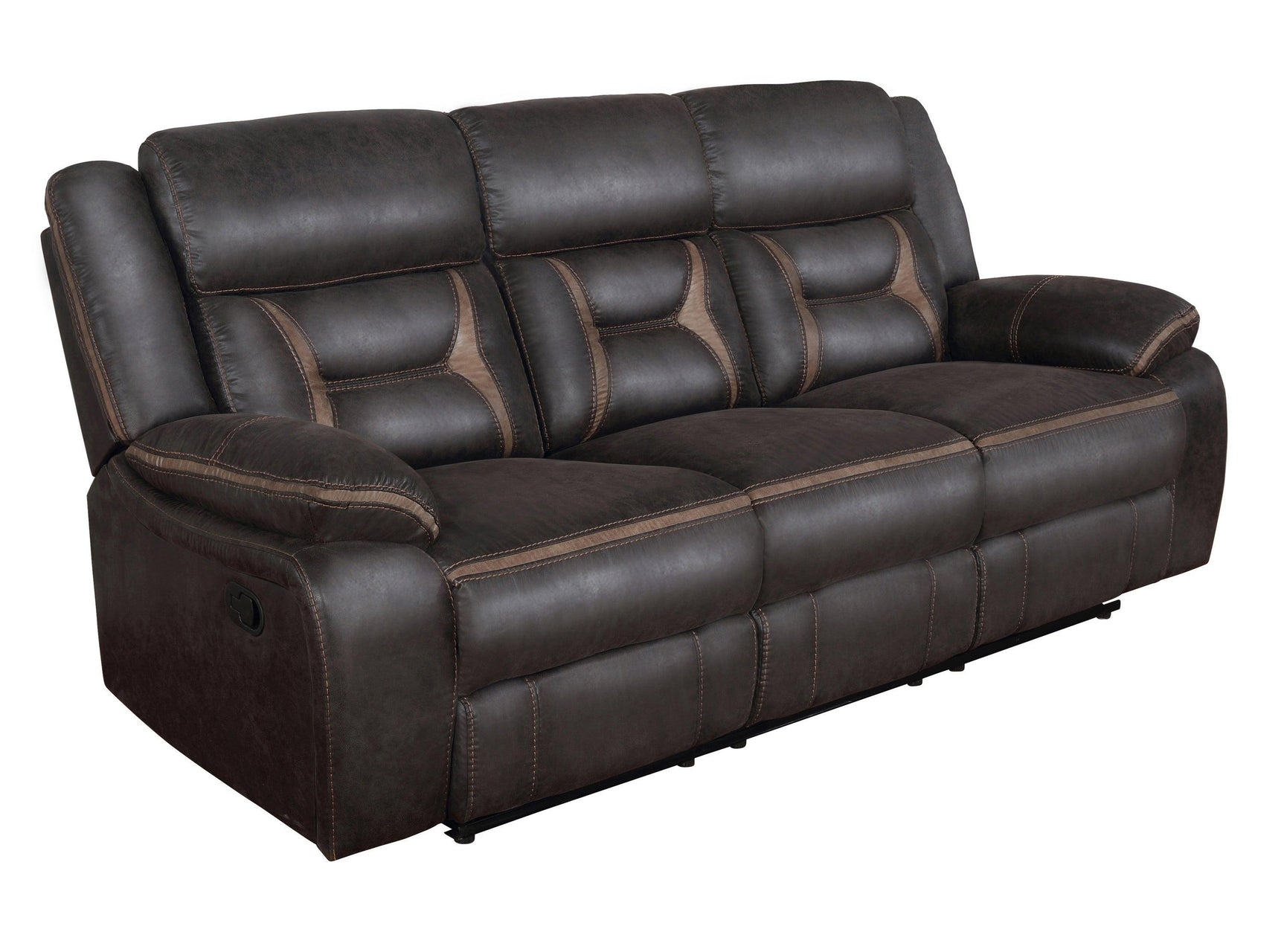 Greer Upholstered Tufted Back Motion Sofa 651354 - Ella Furniture