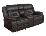 Greer Upholstered Tufted Back Motion Sofa 651354 - Ella Furniture