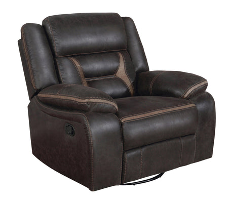 Greer Upholstered Tufted Back Motion Sofa 651354 - Ella Furniture