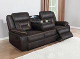 Greer Upholstered Tufted Back Motion Sofa 651354 - Ella Furniture