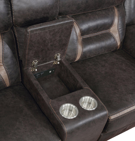 Greer Upholstered Tufted Back Glider Loveseat 651355 - Ella Furniture