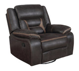 Greer Upholstered Tufted Back Glider Recliner 651356 - Ella Furniture