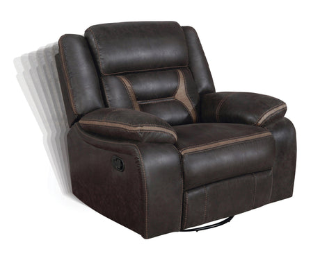 Greer Upholstered Tufted Back Glider Recliner 651356 - Ella Furniture