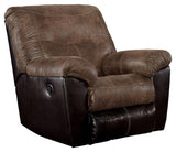 Follett Coffee Faux Leather Recliner - Ella Furniture