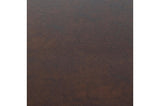 Lordsburg Brown Cherry Classic Solid Wood Faux Leather Upholstered Seat Round Dining Room Set - Ella Furniture