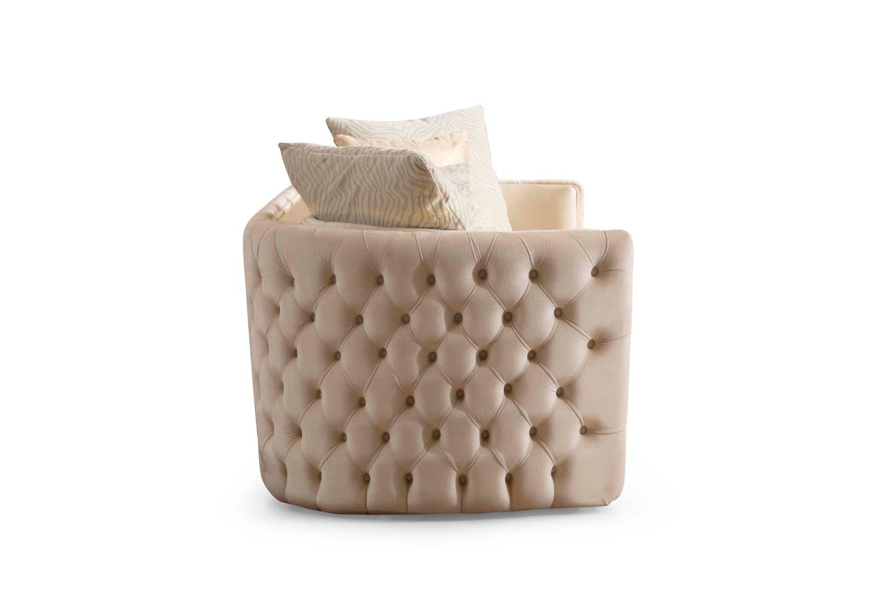 Sofia Ivory Velvet Sofa & Loveseat - Ella Furniture