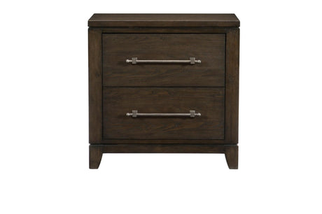 Griggs Dark Brown Modern Contemporary Acacia Veneer And Solid Wood Panel Bedroom Set - Ella Furniture