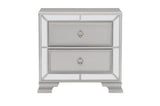 Avondale Silver Modern Contemporary Wood Polyurethane Upholstered Tufted Panel Bedroom Set - Ella Furniture