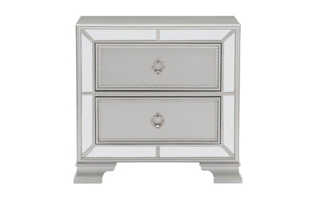 Avondale Silver Modern Contemporary Wood Polyurethane Upholstered Tufted Panel Bedroom Set - Ella Furniture