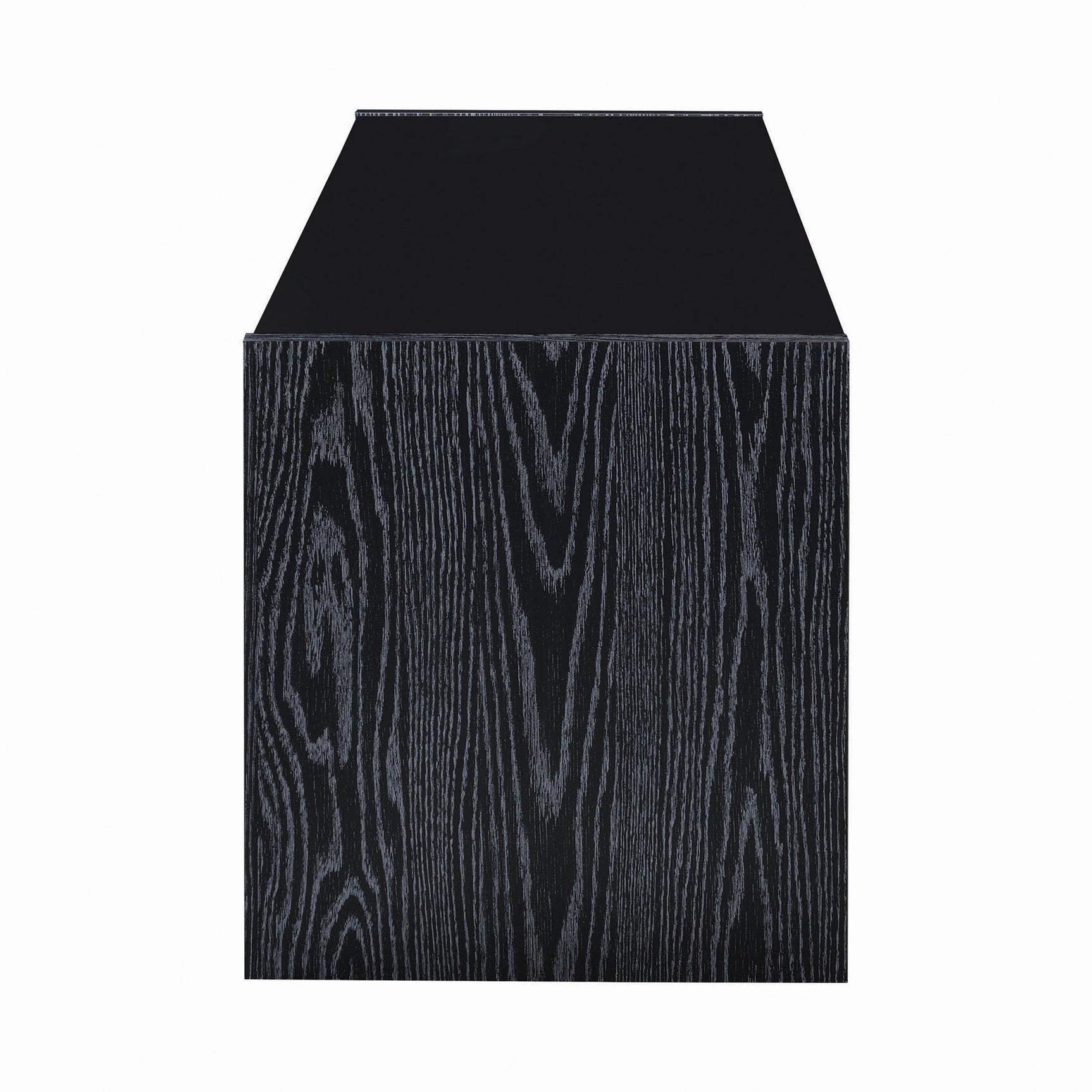 Alton 62″ 3-Drawer Tv Console Black Oak - Ella Furniture