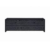 Alton 62″ 3-Drawer Tv Console Black Oak - Ella Furniture