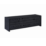 Alton 62″ 3-Drawer Tv Console Black Oak - Ella Furniture