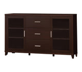 Lewes 2-Door Tv Stand With Adjustable Shelves Cappuccino - Ella Furniture