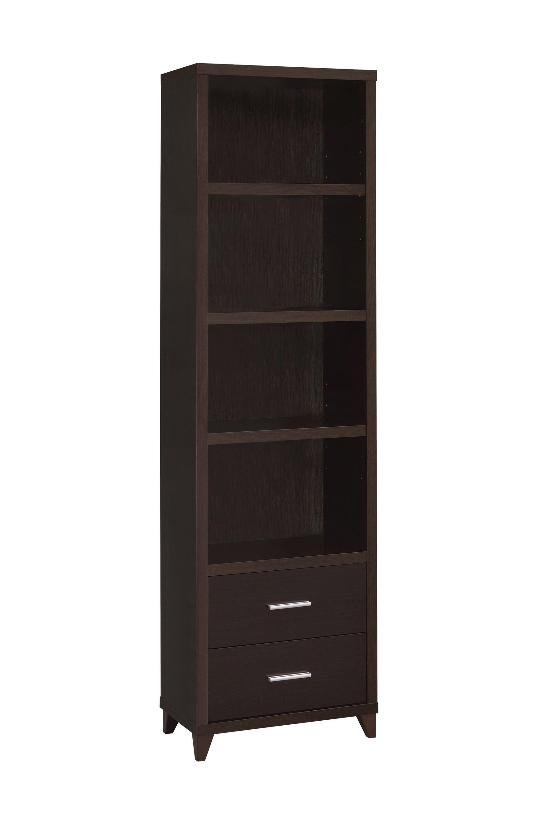 Lewes 2-Door Tv Stand With Adjustable Shelves Cappuccino - Ella Furniture