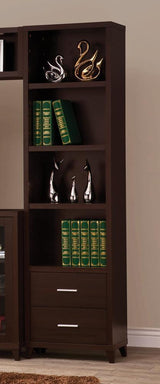 Lewes 2-Drawer Media Tower Cappuccino - Ella Furniture