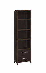 Lewes 2-Drawer Media Tower Cappuccino - Ella Furniture