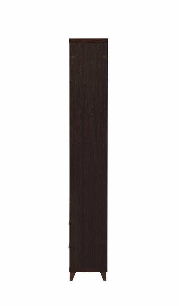 Lewes 2-Drawer Media Tower Cappuccino - Ella Furniture
