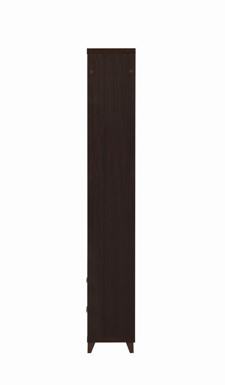 Lewes 2-Drawer Media Tower Cappuccino - Ella Furniture