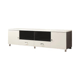 Burkett 2-Drawer Tv Console White And Grey - Ella Furniture