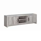 Hays 2-Door Tv Console Grey Driftwood - Ella Furniture