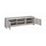 Hays 2-Door Tv Console Grey Driftwood - Ella Furniture