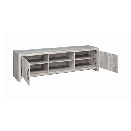 Hays 2-Door Tv Console Grey Driftwood - Ella Furniture