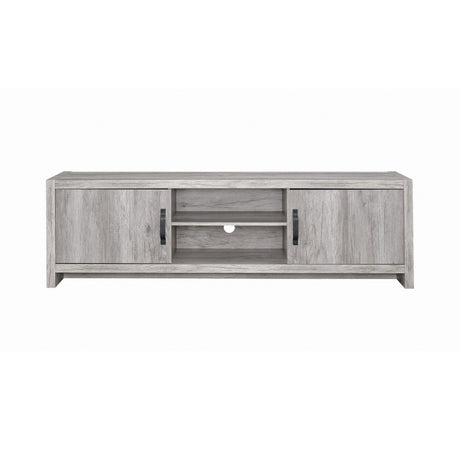 Hays 2-Door Tv Console Grey Driftwood - Ella Furniture