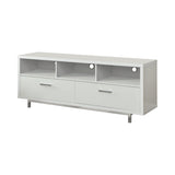Casey 2-Drawer Rectangular Tv Console White - Ella Furniture