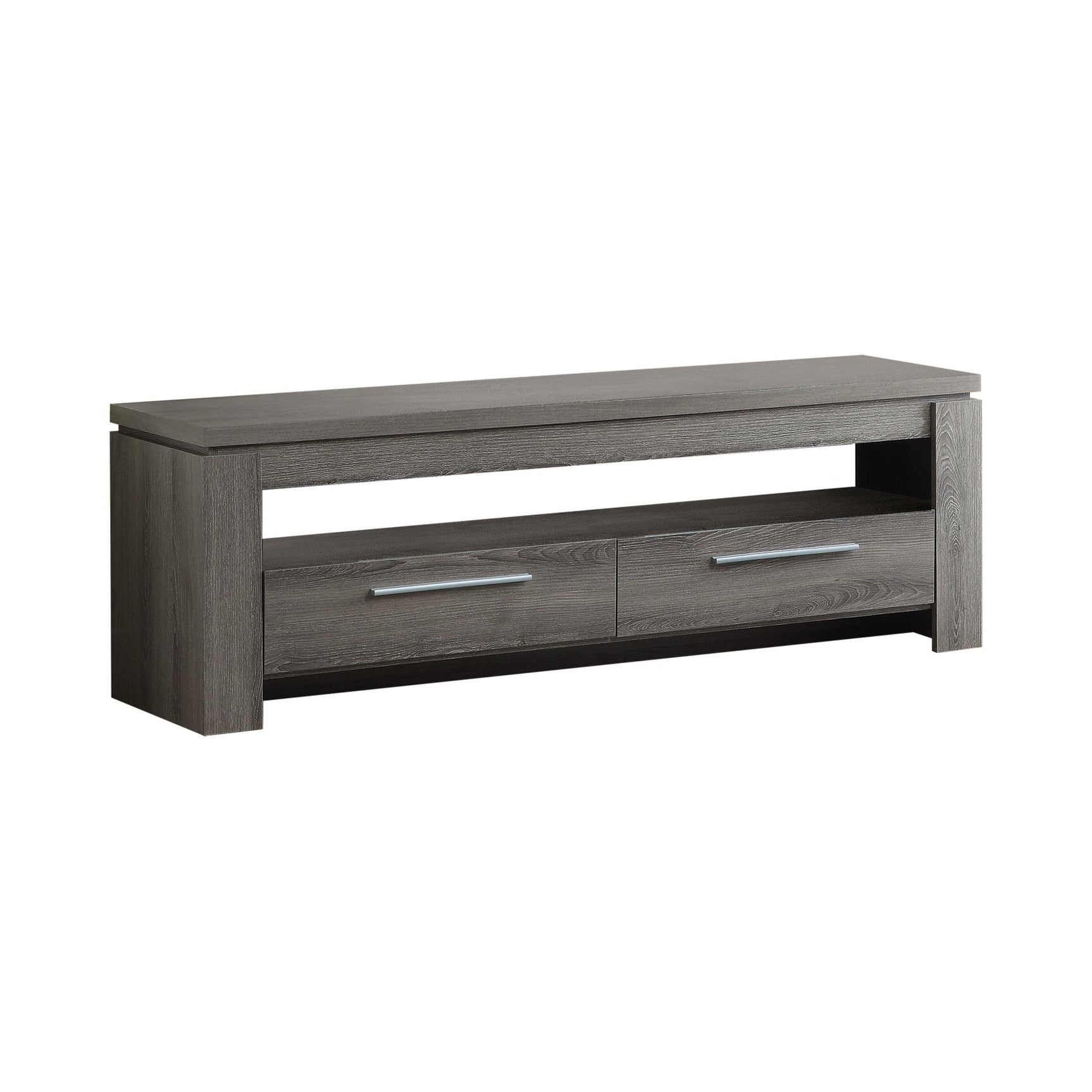Elkton 2-Drawer Tv Console Weathered Grey - Ella Furniture