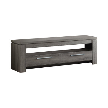Elkton 2-Drawer Tv Console Weathered Grey - Ella Furniture