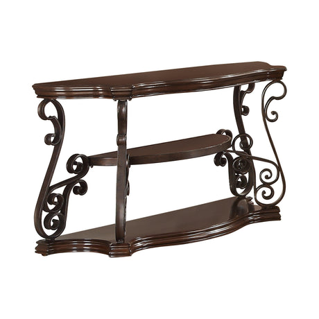 Laney End Table Deep Merlot And Clear - Ella Furniture