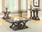Shelly C-shaped Base End Table Cappuccino - Ella Furniture