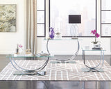 Danville U-shaped Coffee Table Chrome - Ella Furniture