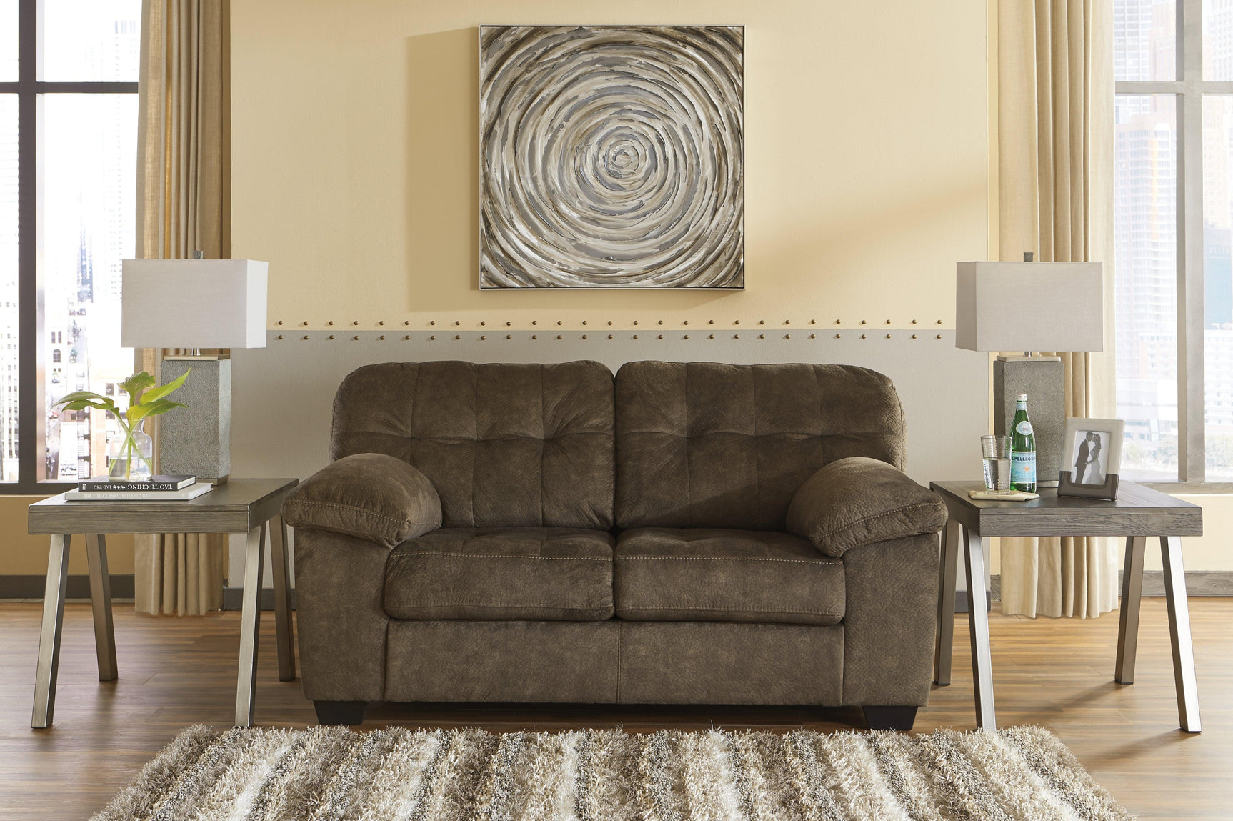 Accrington Earth Sofa And Loveseat - Ella Furniture