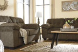 Accrington Earth Microfiber Loveseat - Ella Furniture