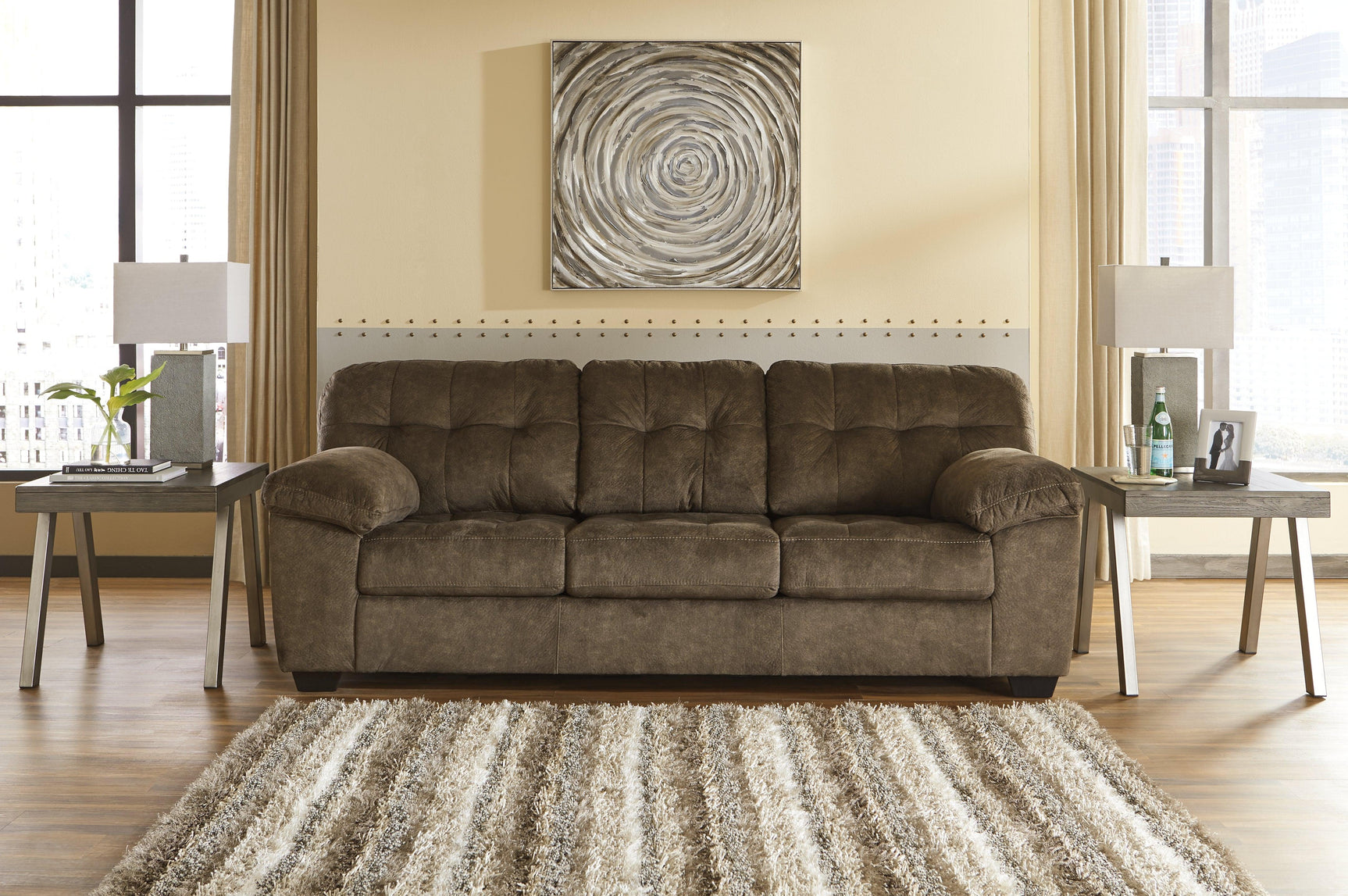 Accrington Earth Sofa, Loveseat And Recliner - Ella Furniture