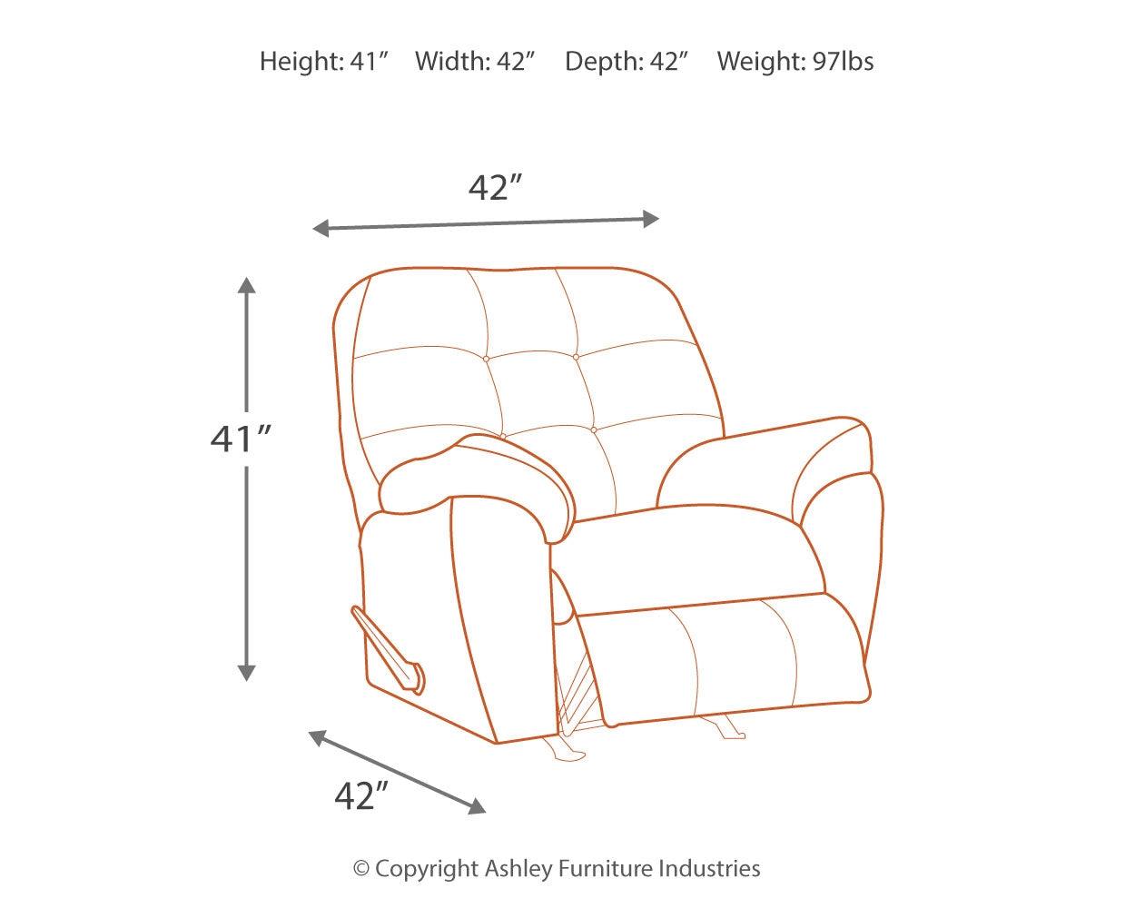 Accrington Earth Microfiber Recliner - Ella Furniture