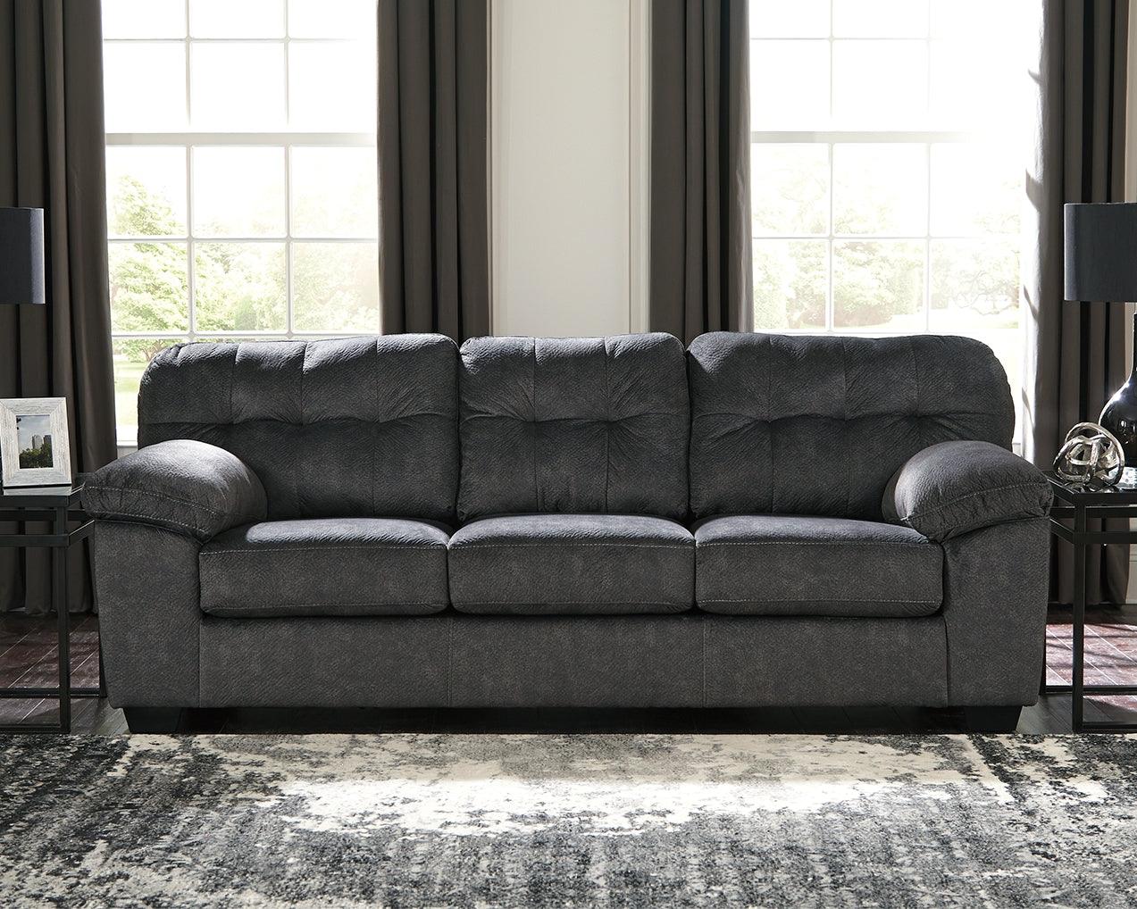 Accrington Granite Microfiber Sofa - Ella Furniture