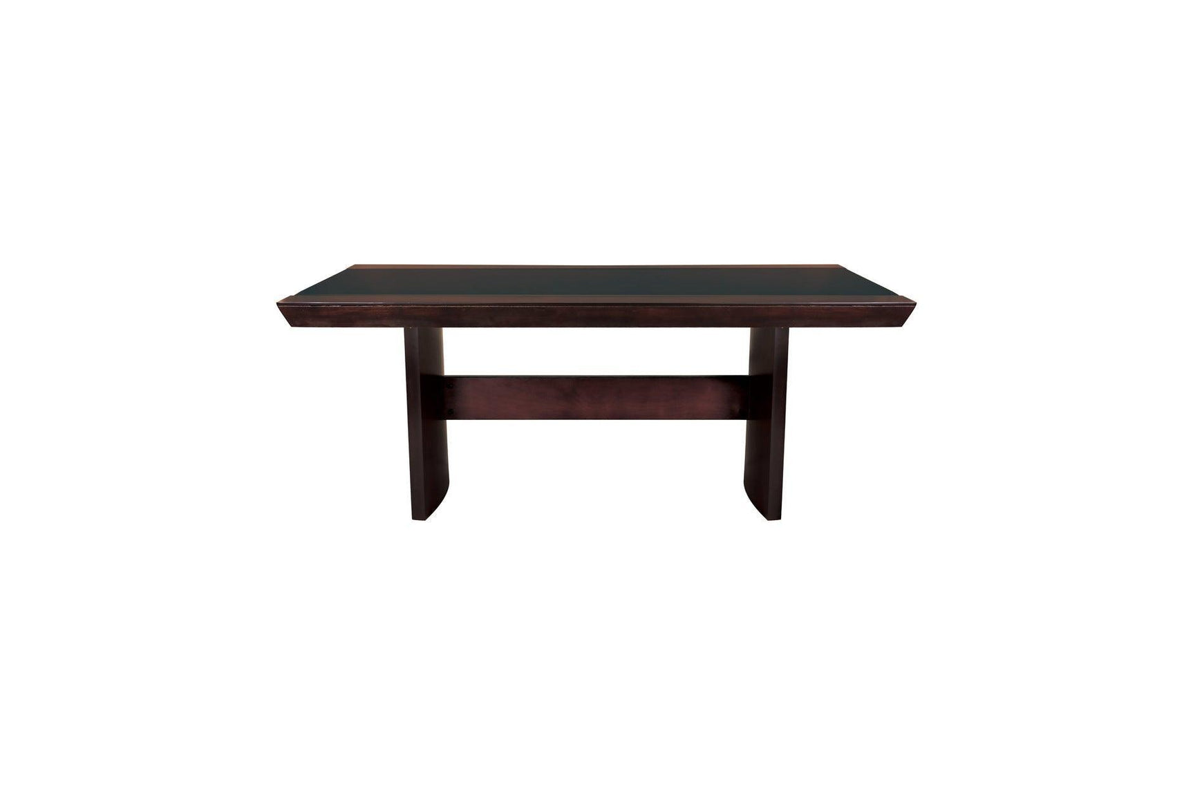 Daisy Espresso Black Solid Wood Faux Leather Seat Glass Top Counter Height Dining Room Set - Ella Furniture