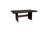 Daisy Espresso Black Solid Wood Faux Leather Seat Glass Top Counter Height Dining Room Set - Ella Furniture
