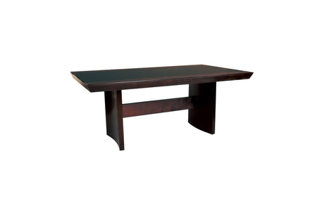 Daisy Espresso Black Solid Wood Faux Leather Seat Glass Top Counter Height Dining Room Set - Ella Furniture